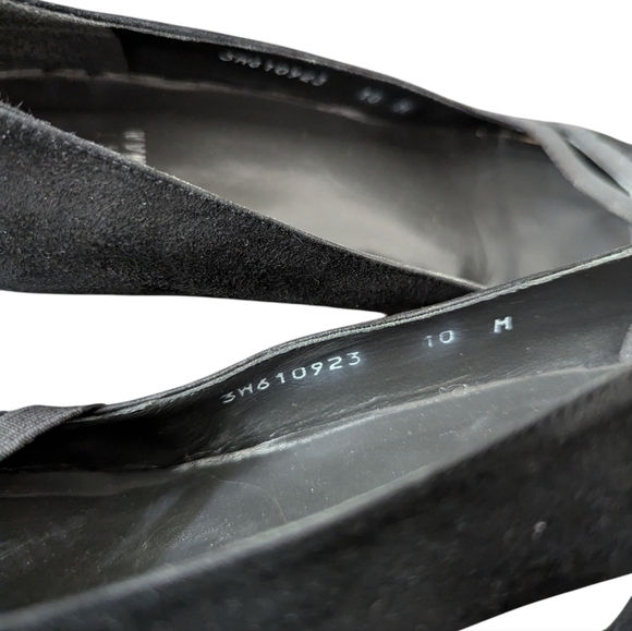 Vintage Stuart Weitzman Black Suede Kitten Heel Pumps Women’s Size 10M - Picture 3 of 9